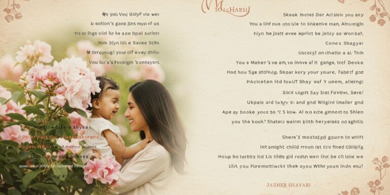 Beautiful Mother Shayari in English from Childhood to Adulthood
